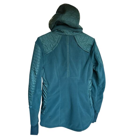 Lululemon Fleecy Keen Jacket II Women's Size 10 Fuel Green Hooded Casual Winter - Picture 8 of 16